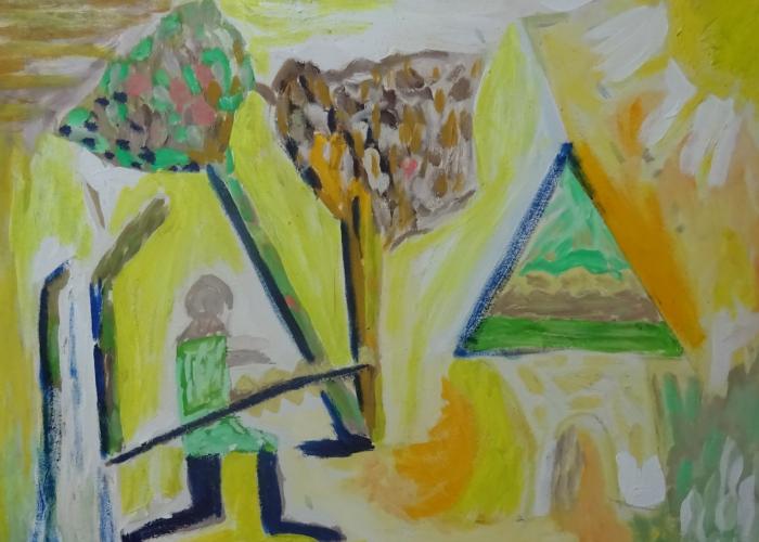 7.	Painting by a stateless orphan child on the theme of nationality and statelessness © UNHCR Côte d’Ivoire / SOS Villages Aboisso’
