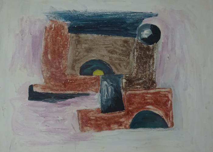 8.	Painting by a stateless orphan child on the theme of nationality and statelessness © UNHCR Côte d’Ivoire / SOS Villages Aboisso’